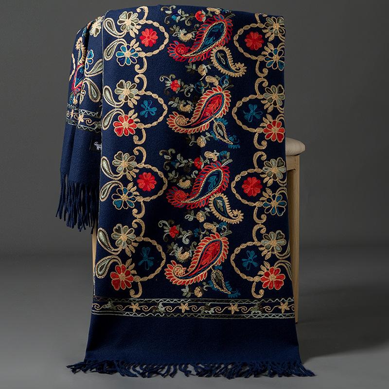 

70 * 200 см осень и зима новый женский однотонный универсальный простой кисточкой имитация кашемира двухсторонний шарф теплый шарф атмосфера шаль 200*70cm