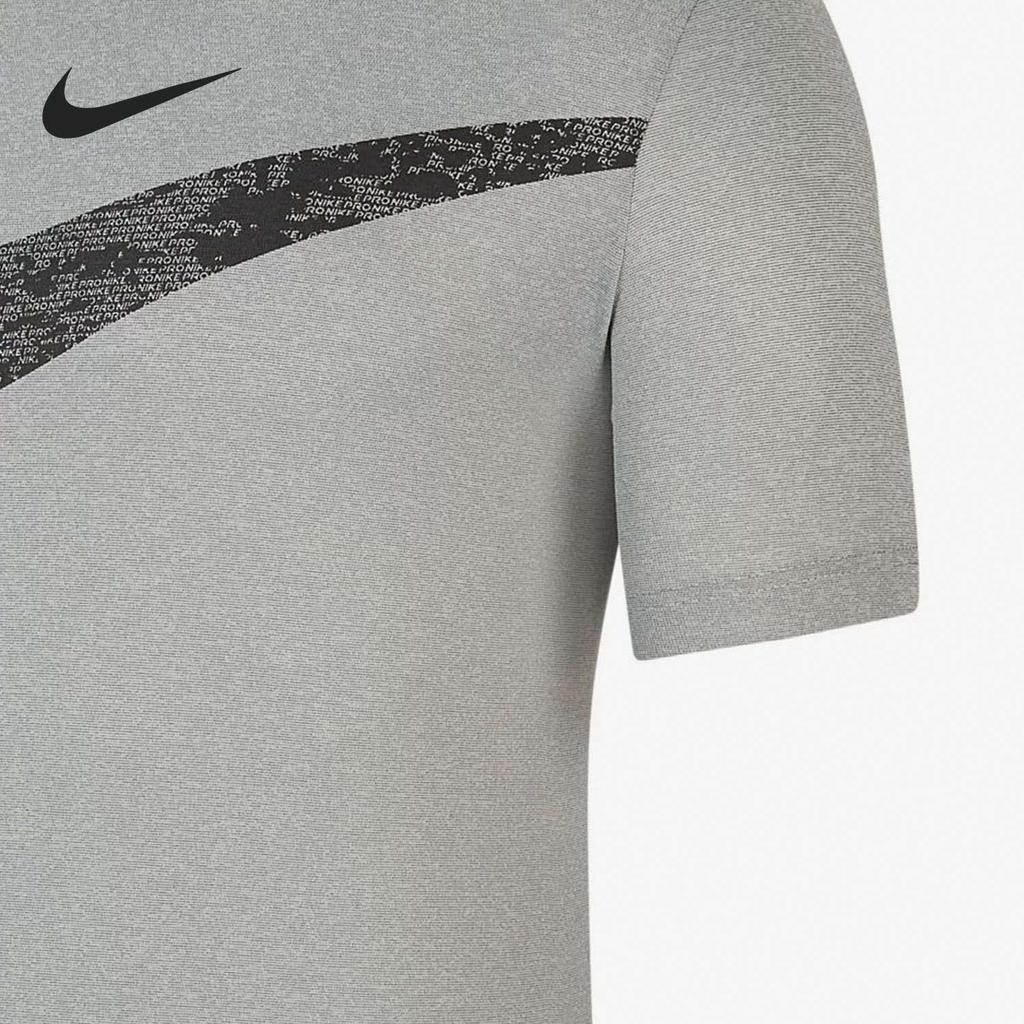 Nike Logo Casual Sports Training Breathable Quick-Dry Round Neck Short Sleeve T-Shirt Men Tops Gray CZ1355-084