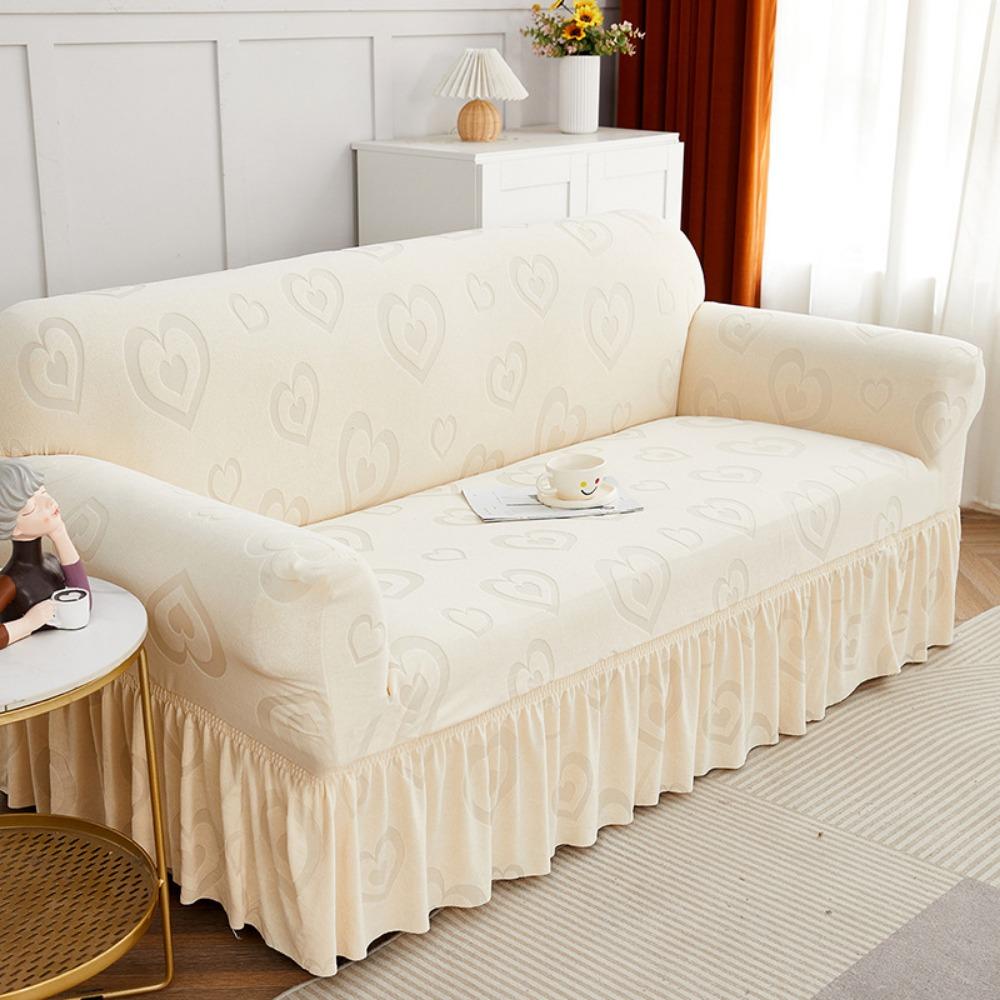 Thickened Skirt Jacquard Sofa Cover Full Coverage Universal Slip Proof Dustproof Sofa Cushion Cover
