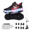 Nezha Spring and summer children's walking shoes Girls retractile walking roller shoes Student girls flash shoes burst shoes