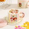 Kreslený Zvířecí Keramický Hrneček Dívčí Srdce Šálek Dárek pro Nejlepší Kamarádku k Narozeninám Pohár na Vodu Kancelářský Domácí Snídaňový Šálek