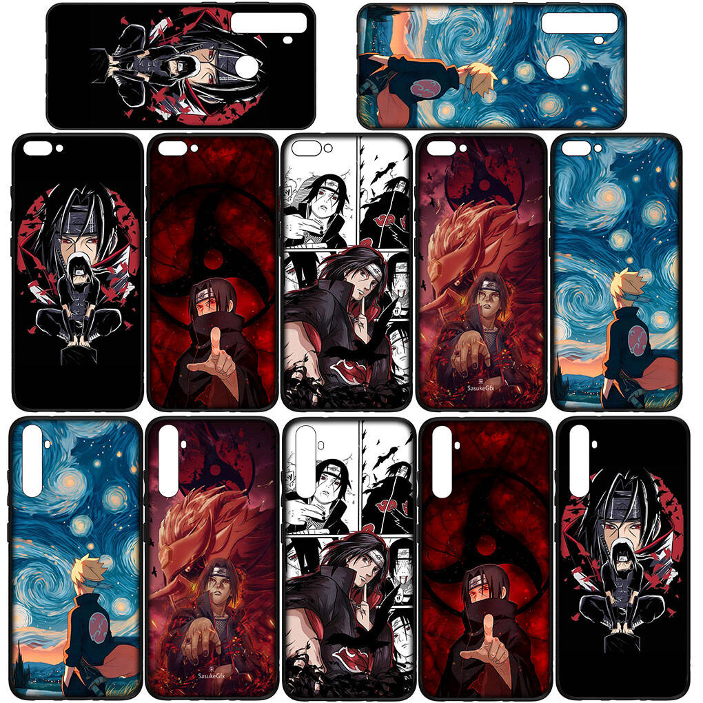 Phone Case for iPhone 17 15 16 Plus Redmi Note 14 12 11 13 Pro Max Huawei P30 P20 Lite OPPO A60 A40 A80 A18 A16 A54 Itachi Uchiha Sasuke Naruto Cover