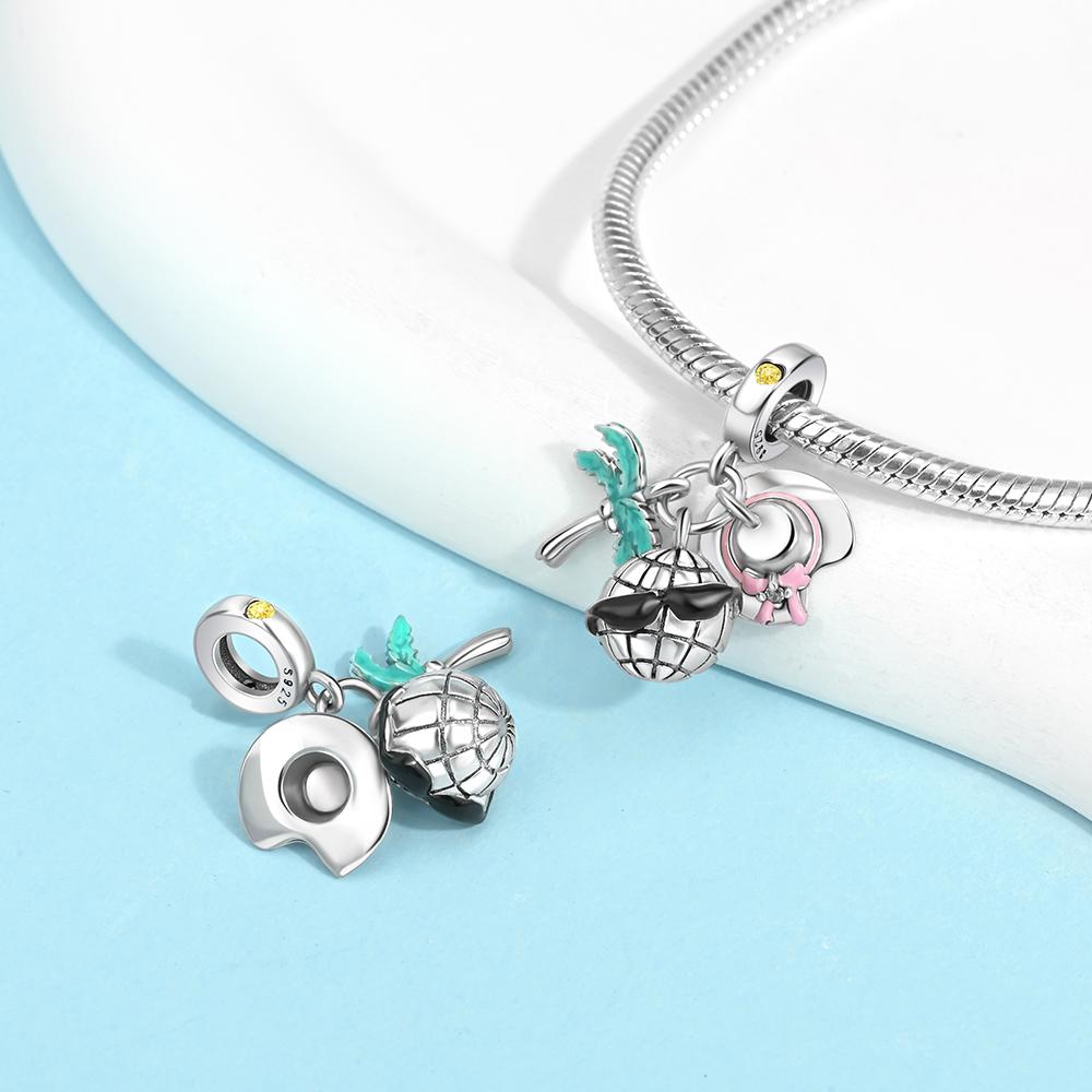 Astronaut Charms Fit Fashion Original Bratari 925 Argint Pave Zircon Evil Eyes Mărgele Coroana Inimă Arborele Vieții Charm Bijuterii DIY