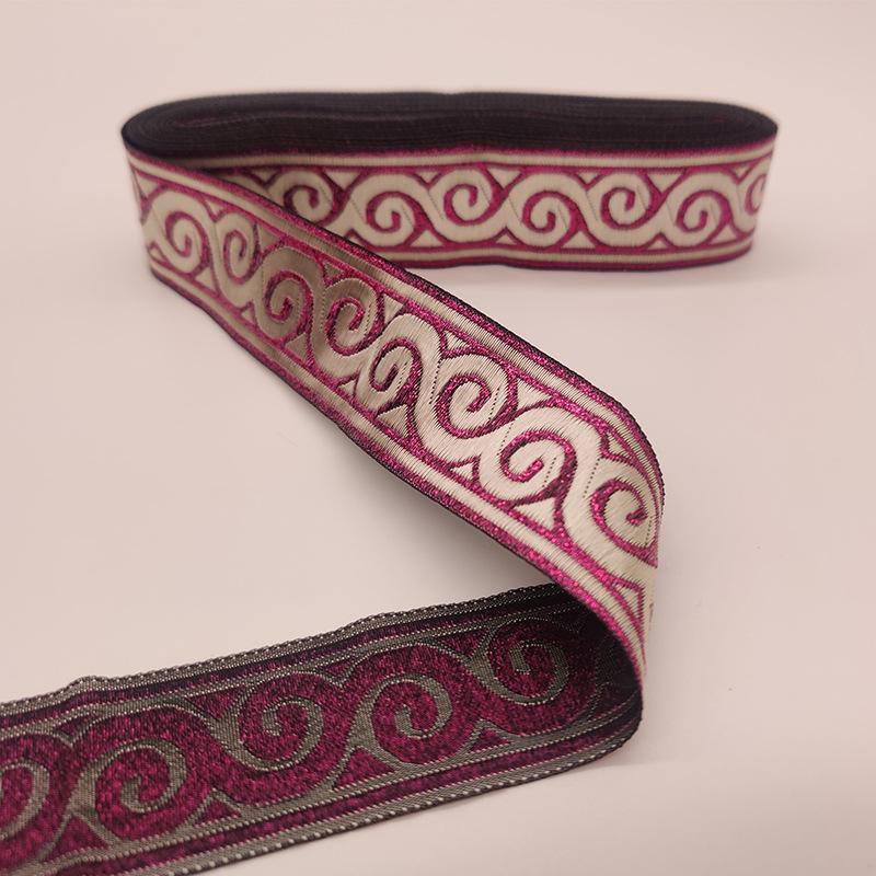 Ethnic Jacquard Lace Trims for Neckline, Cuffs, and Skirt Edging.