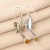 Citrine Gemstone 925 Sterling Silver Jewelry Earrings 2.17"  Unique Gift Idea EE-148-10
