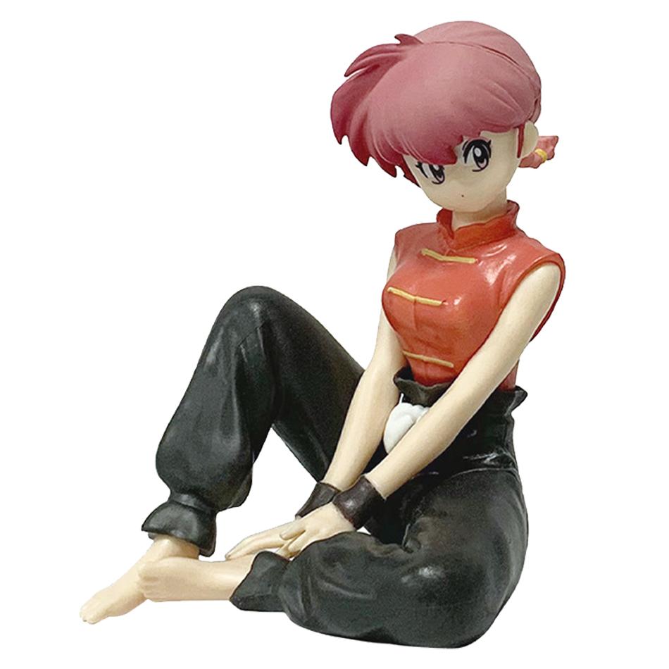 In Stock 10CM Ranma 1/2 Tendou Akane Ranma PVC Anime Figure Periphery Kawaii Sitting Toys Desktop Car Ornaments Model Gifts