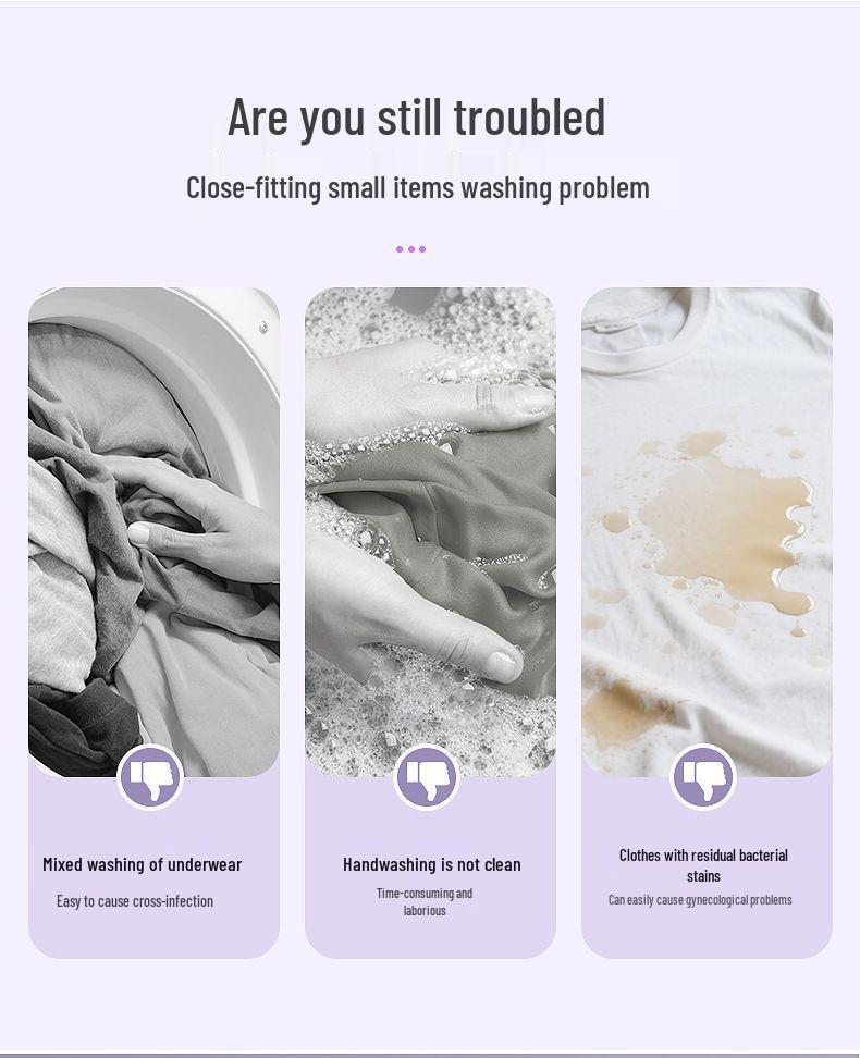 2L Wireless Sock and Underwear Dehydrator: Compact Automatic Washer for Dorms