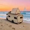 3D Wooden Puzzle Camper Van Scale Miniature DO-IT-YOURSELF Miniature Kit Handcrafted Present Home Decor Assembly Toy