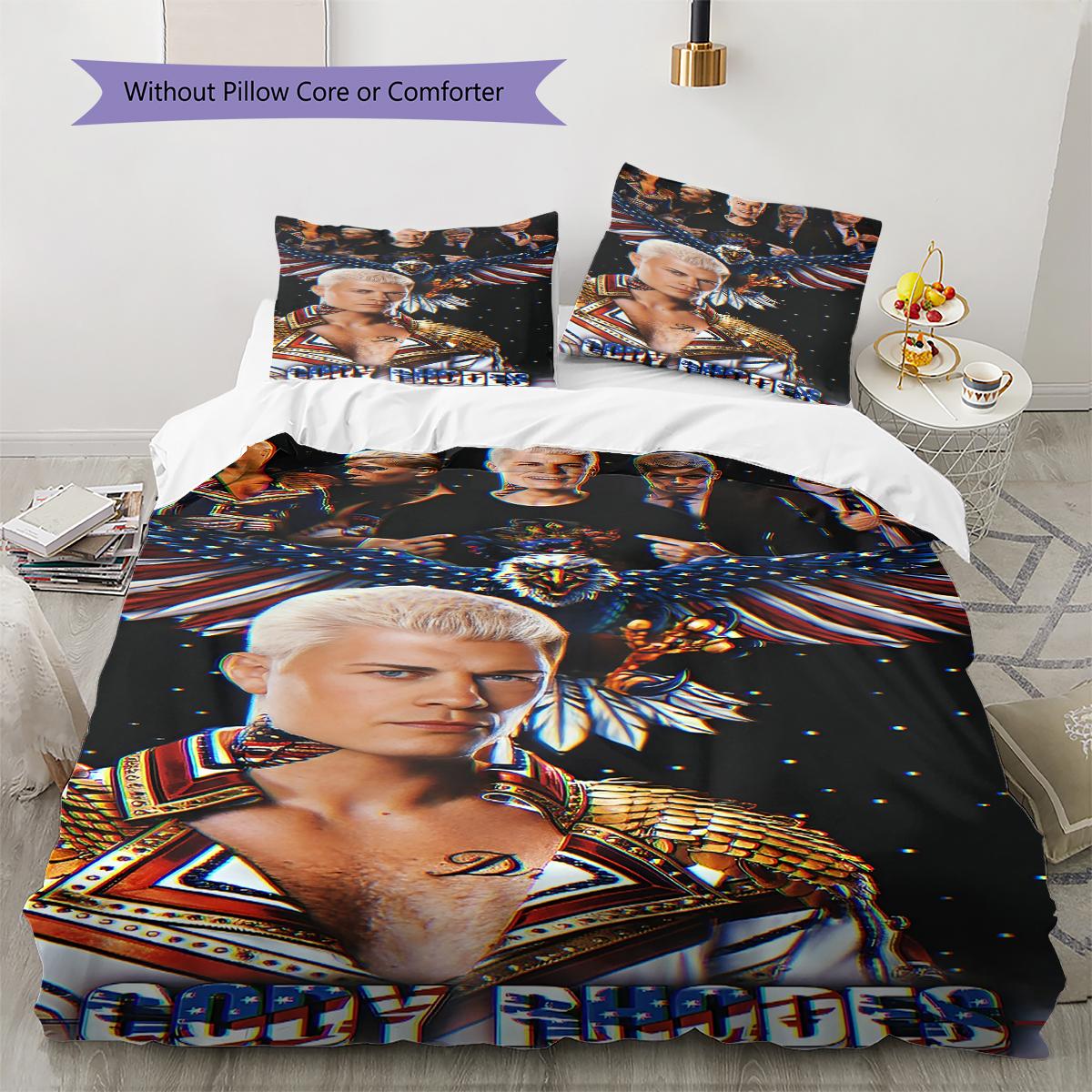 

Cody Rhodes,WWE Pattern Bedding,Quilt Set Quilt Cover Pillowcase Home Birthday Gift (1 * duvet cover + 2 * pillowcase, without core) 135x200cm