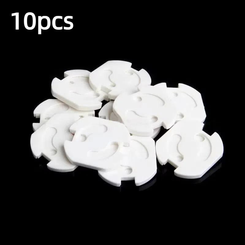 

10 шт. Розетка живлення ЄС Електрична розетка Захист від безпеки дітей Захист від ураження електричним струмом Захисник вилок Поворотна кришка