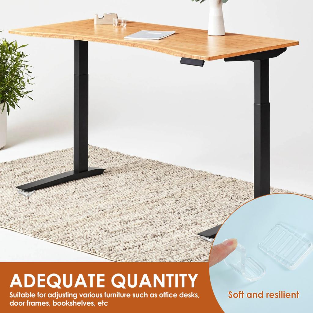 32 Pcs Anti Slip Furniture Pads Clear PU Furniture Shim Table Leveling Shim Door Stopper Multi Purpose Furniture Stabilizer Pad