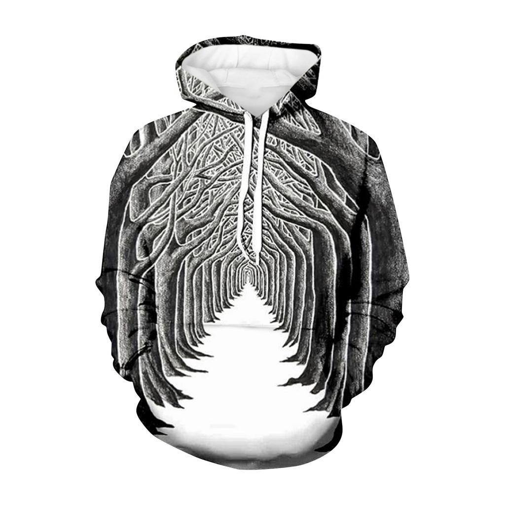 3D Sweater Vortex Print Long Sleeve Hoodie Men's Sportswear