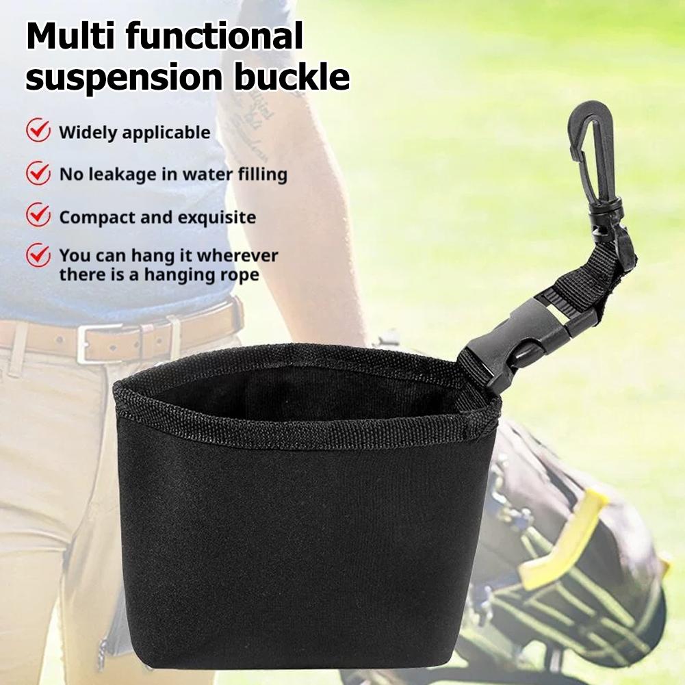 1pc Golf Cleaning Kit  Golf Club and Golf Ball Cleaning Bag Waterproof Clean Liner With Removable Clip  Golf Ball Cleaner Pouch