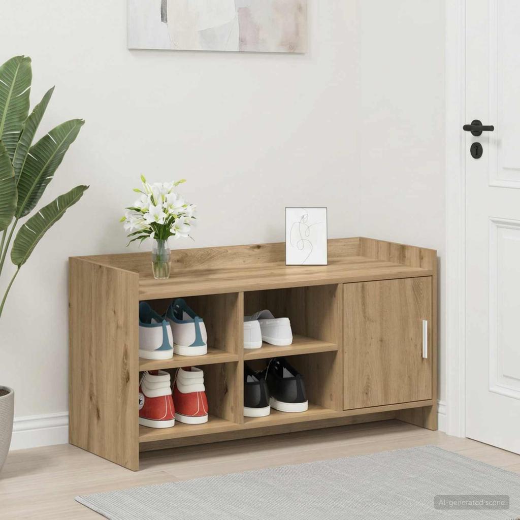 Shoe Cabinet Artisan Oak 100 x 39.5 x 51 cm Particleboard
