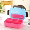 304 Stainless Steel Double Compartment Lunch Box for Students & Office Workers