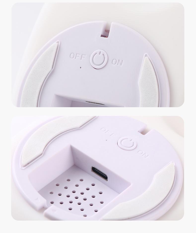 Little White Bear Silicone Touch Night Light for Kids - Bedside Sleep Companion and Custom Gift