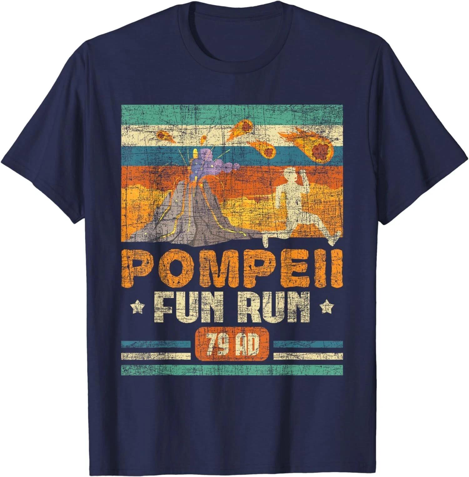 Pompeii Fun Run Geography Volcanologist Volcanology T-Shirt L