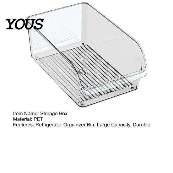 Kitchen Fridge Storage Solution Refrigerator Box, Large Opening Design Transparent Bin, Box Food-Grade Crisper for Cabinet Pantry Organization Rack