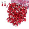 100PCS AWG 22-16 Insulated Spade Wire Connector FDD1.25-187 Red Female Connectors