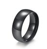 2024 Gold Plated Titanium Steel Couple Rings: 2/4/6/8mm Round Arc Design
