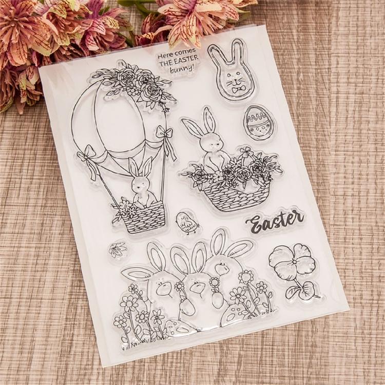 Metal Cutting Dies Easter Rabbit Clear Stamps for DIY Craft Card Making Embossin