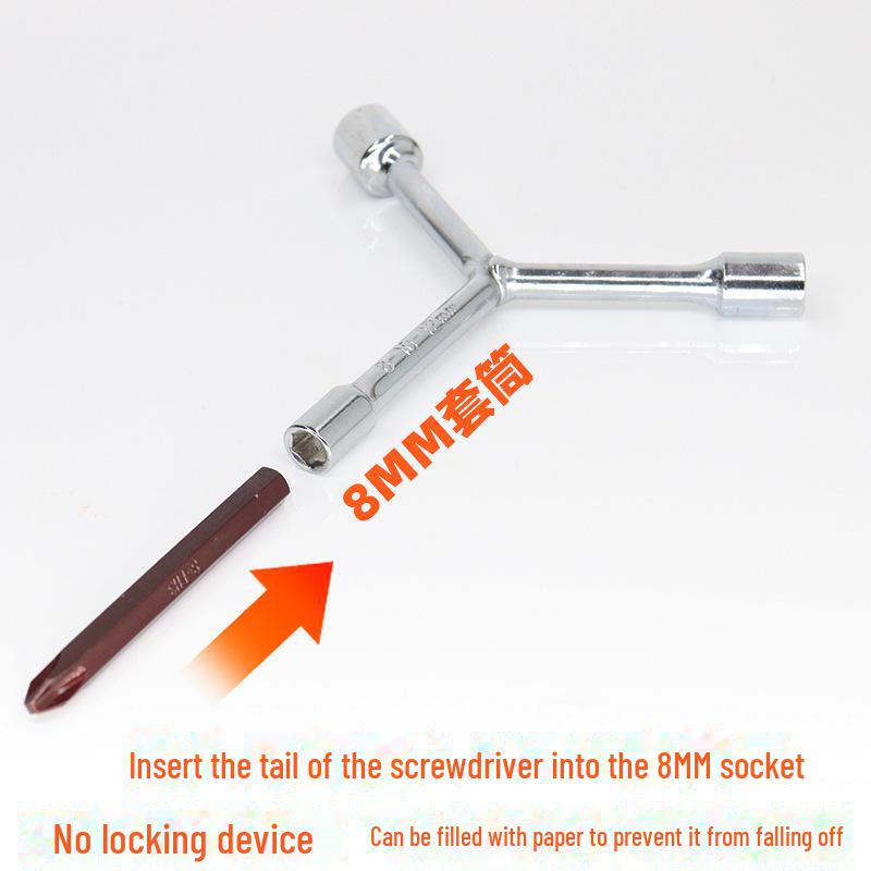 Automatic Washer Cleaning Tool: Three-Pronged Screwdriver & Wrench for Cylinder Screw Removal