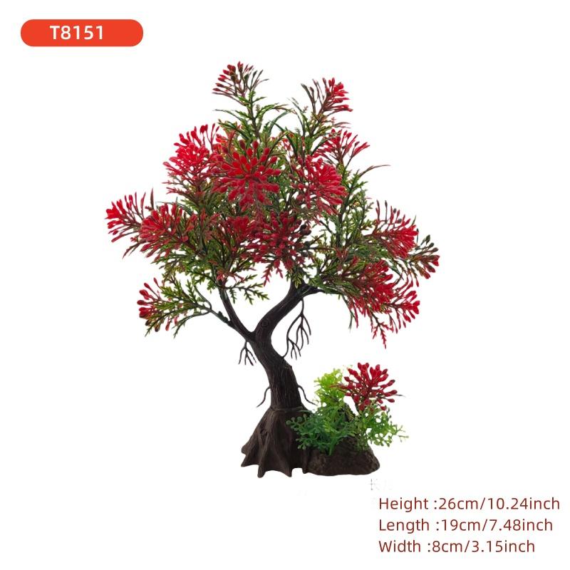 Fish Tank DIY Artificial Aquarium Decor Plants Tree Ornament Aquatic Plant Grass Decoration Accessories 26cm/10.24inch