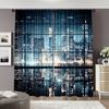 2pcs   spring summer Curtains New York City Landscape and Skyscraper Architecture Prints Yarn Curtains Polyester Easy Install