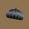 Keep Warm Beret Hat Retro Pattern Kintted Hat Retro Fashion Hat  Autumn