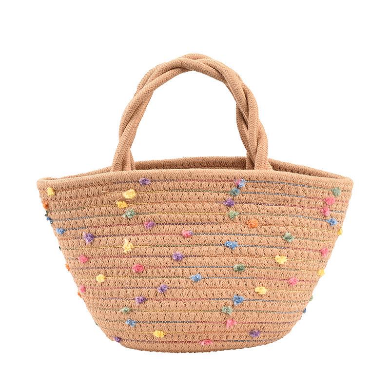 Women's Versatile Straw Woven Handbag - Fashionable Shoulder Basket Bag