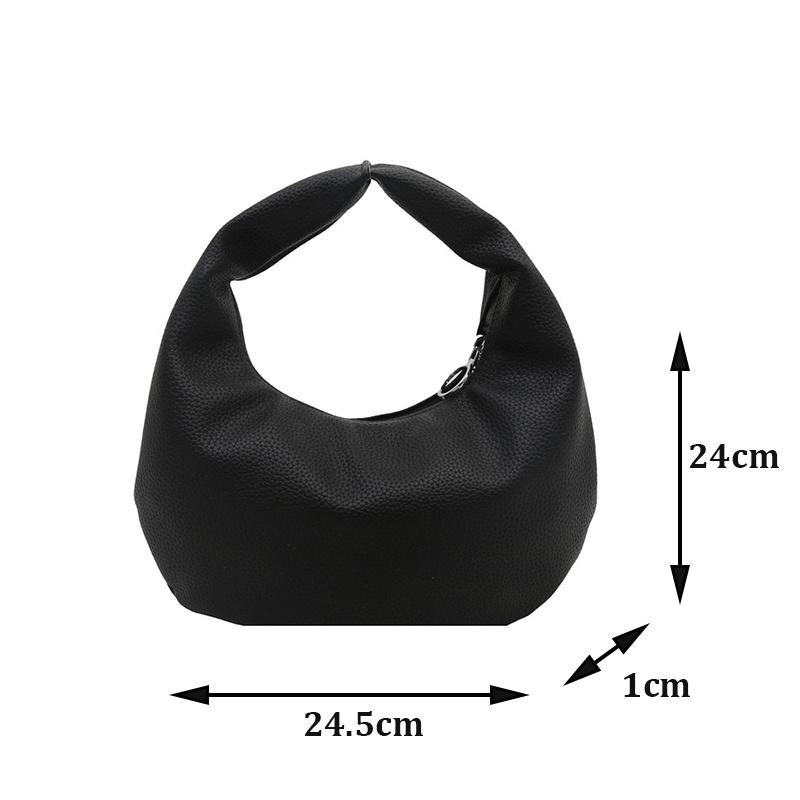 Yogodlns Simple Solid Color Clutch Bags Pu Leather Women Underarm Hobo Bag Commute Small Handbags For Ladies