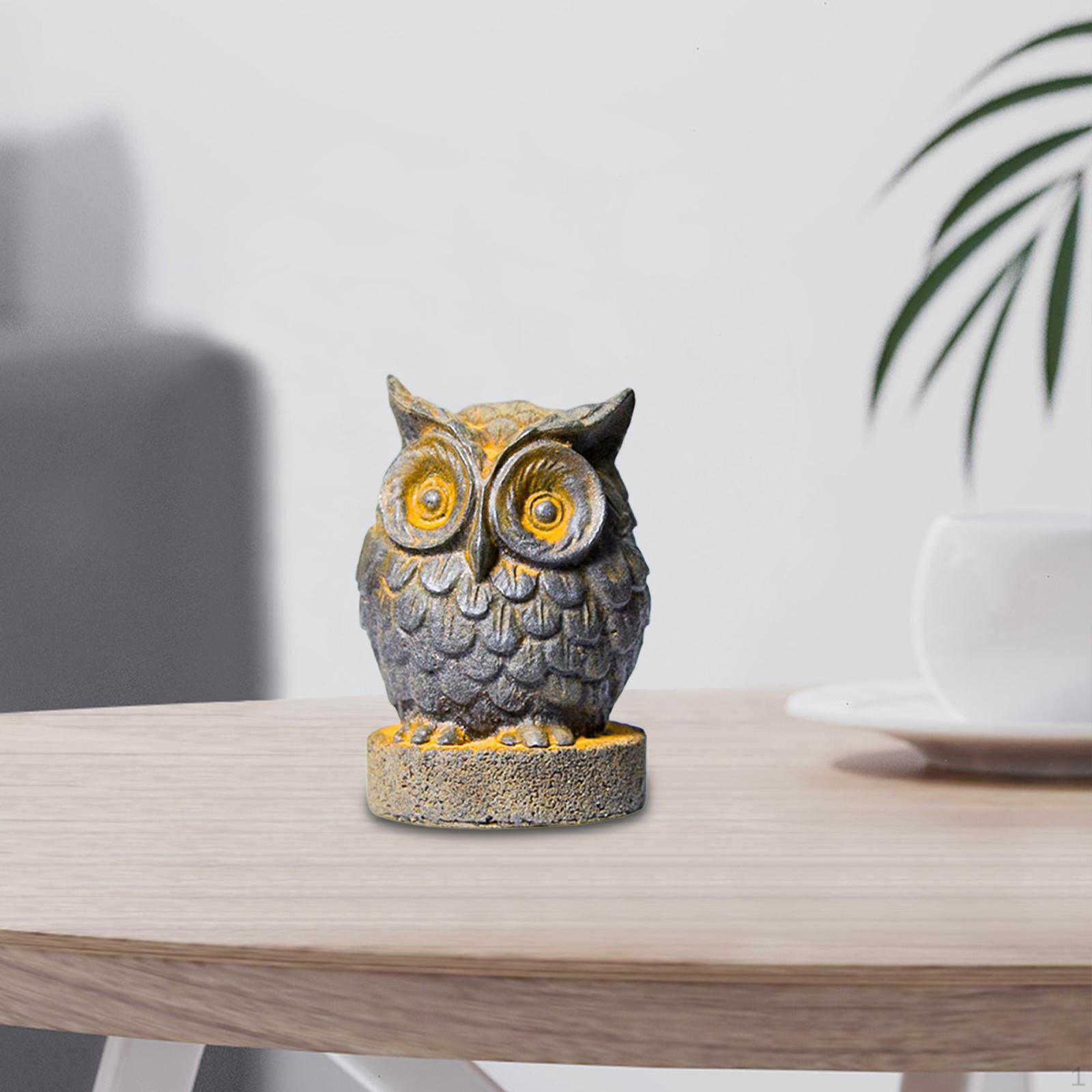 Фигурка совы, скульптура животного, декоративное украшение, настольное украшение, маленькая для ТВ-тумбы, книжной полки Rust