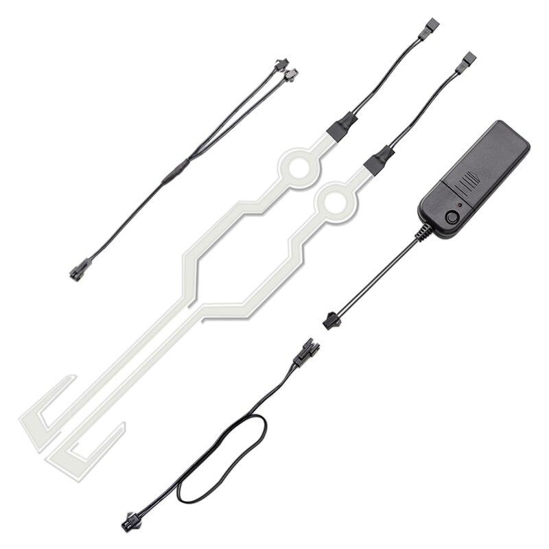 Radfahren Motorradhelm LED Kaltlicht Selbstklebend Reflektierend Leuchtend Aufkleber Streifen Modifiziert Wasserdicht Dekoration