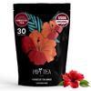Bustine di Tè all'Ibisco Biologico, Tisana Floreale Erboristica Senza Caffeina, Infusione Calda o Fredda, Bellezza Benessere meno