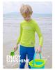 Dopamine Fluorescent Green Teen Sun Protection Quick-Dry Long Sleeve Swimsuit