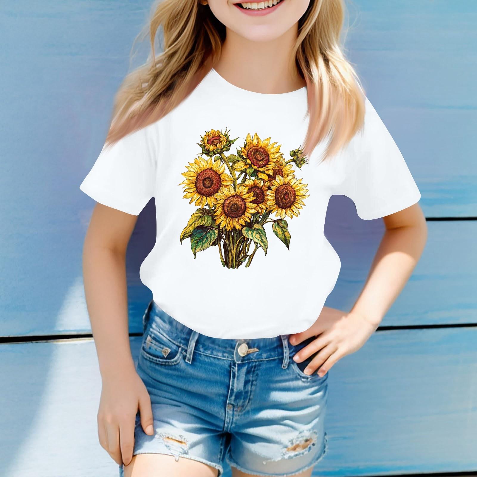 

Футболки для малышей, девочек и мальчиков, детские футболки с короткими рукавами и принтом для мальчиков и девочек 160 белый