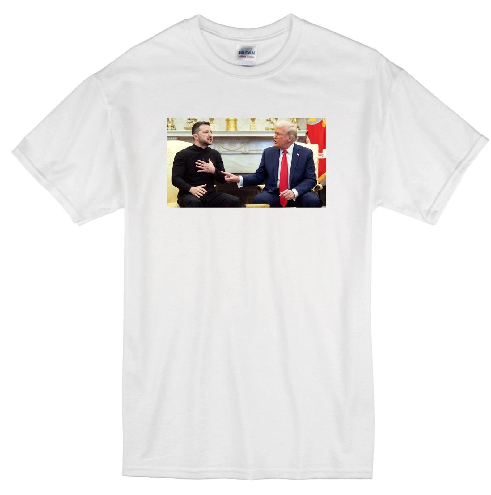 

DONALD TRUMP VOLODYMYR OVAL OFFICE WHITE HOUSE MEETING PRESIDENT WHITE T-shirt M