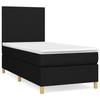 3142139 vidaXL Divan Bed with Mattress Black 90x190 Cm Fabric