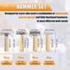 2025+ 4Pcs Small Hammer Set, · and Polished Steel Head, Short Wood Handle, 10oz Claw Hammer, 11oz Ball Peen Hammer