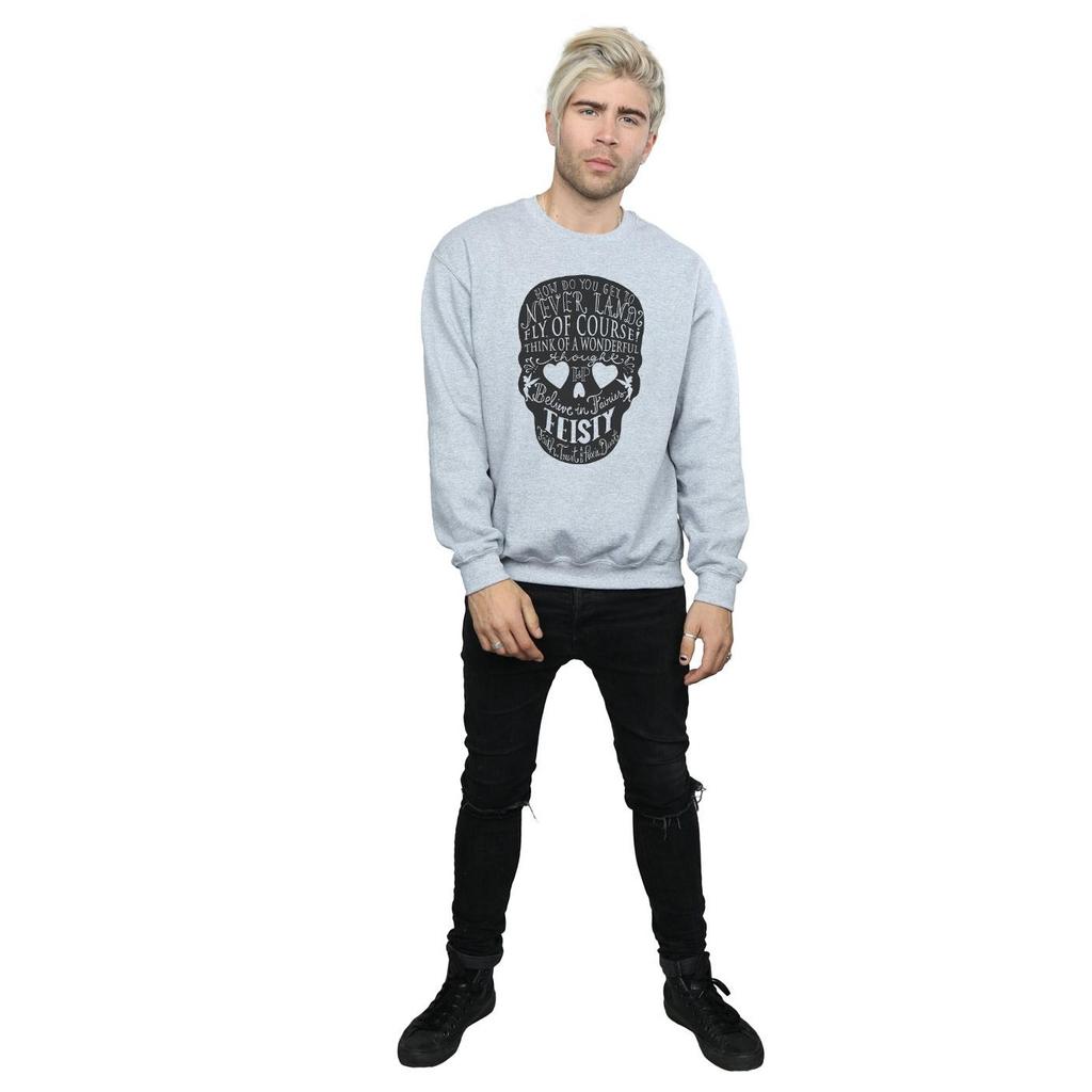 Disney Mens Tinker Bell Skull Sweatshirt