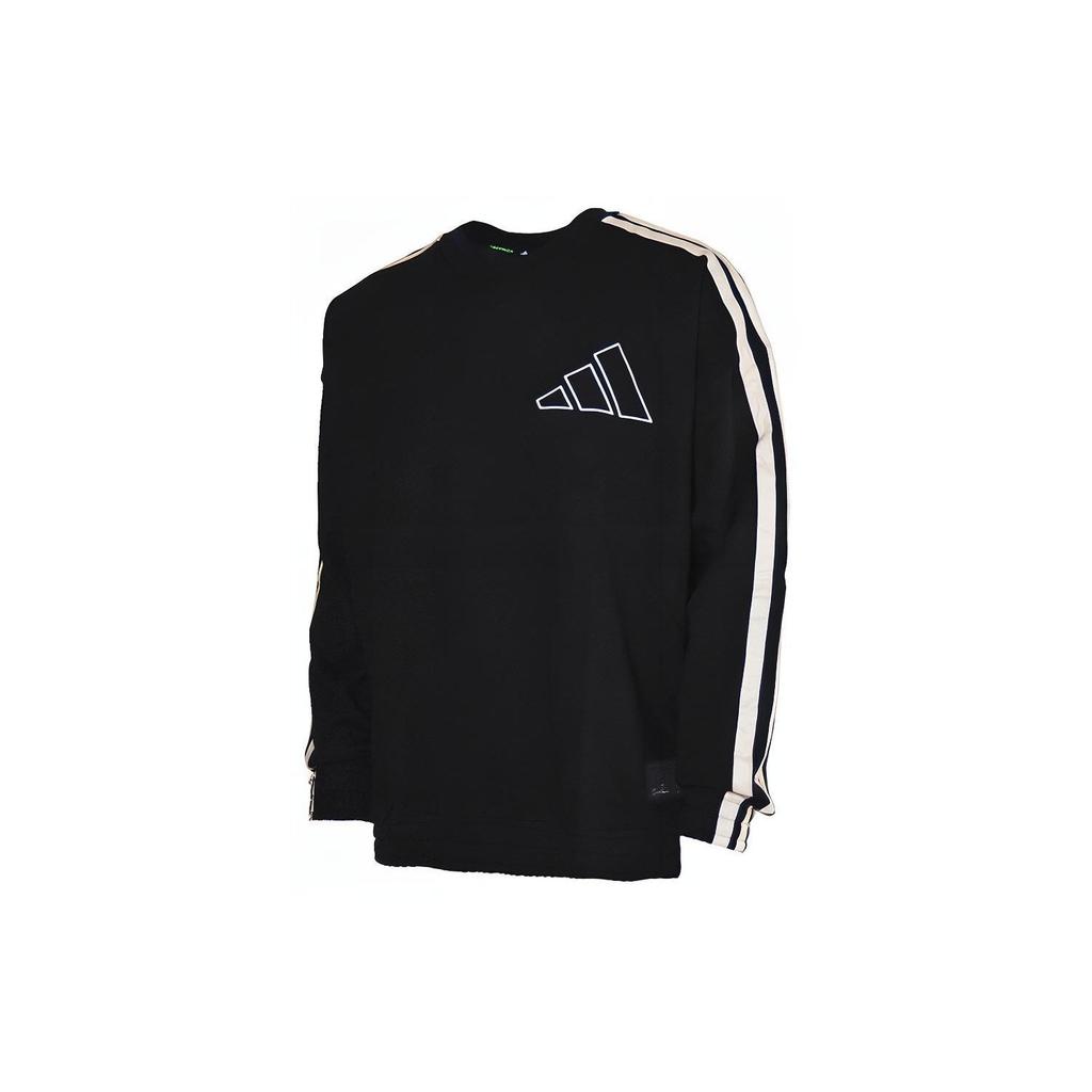 Adidas Crew Neck Pullover Long Sleeve Sweatshirt Men Tops Black GH4779