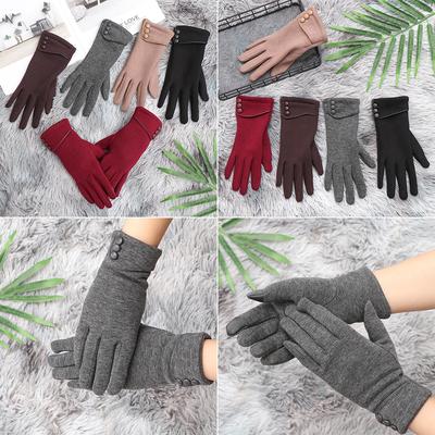 Graceful Winter Warm Windproof Plus Velvet Skiing Gloves Driving Mittens Touch Screen Gloves