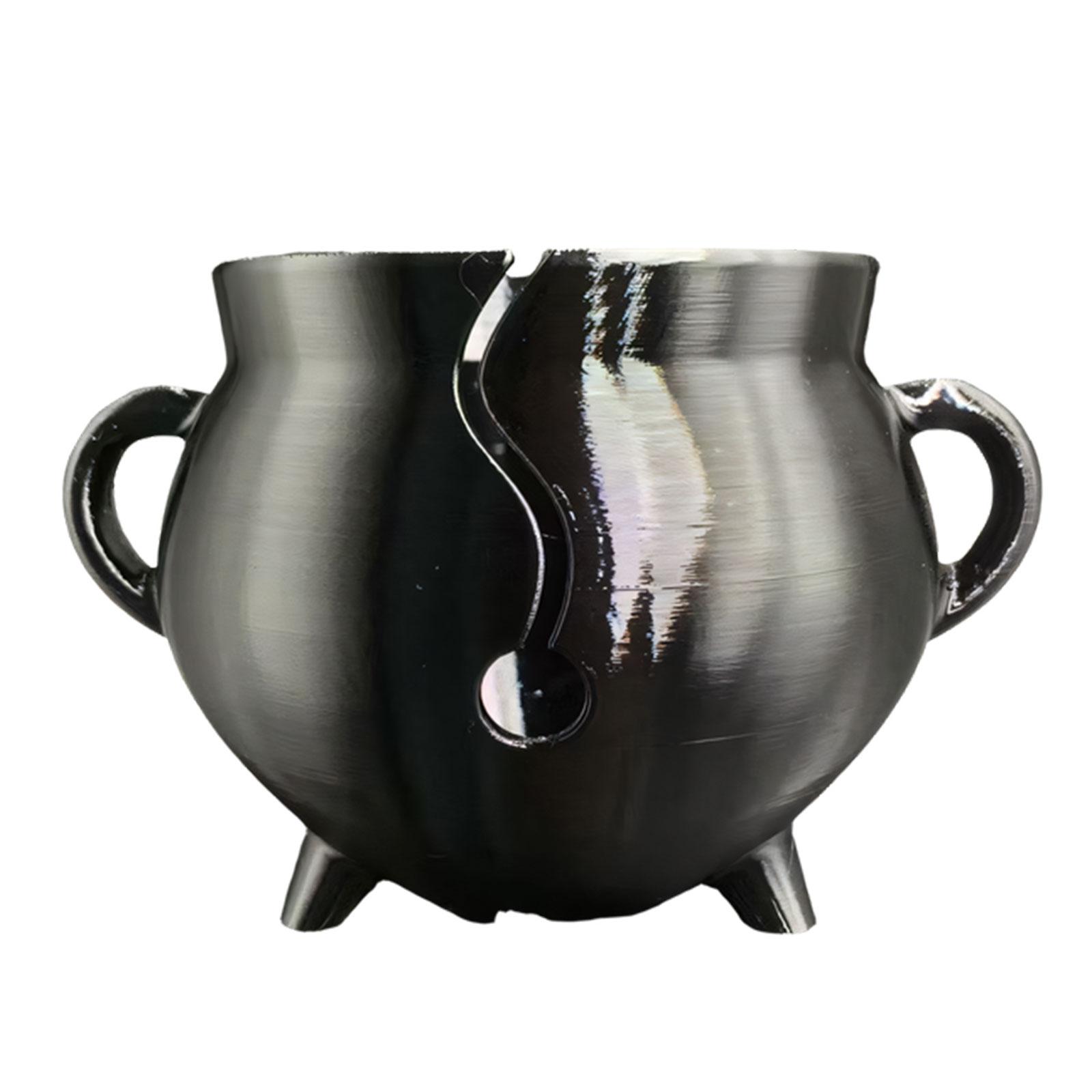 

Round Plastic Yarn Bowl With Carved Holes Knitting Tool Organiser Container For Knitting Weaving Crochet Craft Project 1