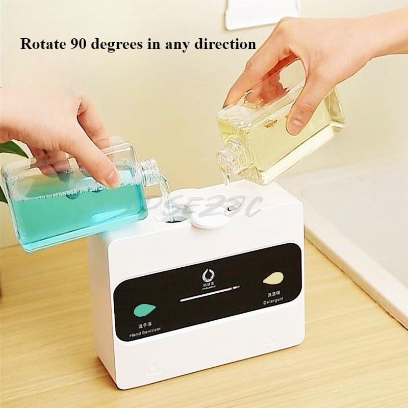 Double Head Soap Dispenser Detergent Intelligent Sensing Soap Dispenser Shampoo Shower Gel Wall Mounted Soap Bottle