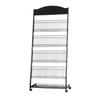 WEZHO Floor-Standing Magazine Rack with Wheels