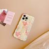 Imd Laser Red Flower 2023 New Wavy Cute Relif Phone Case For Iphone 13 14 Pro Max 11 12 Promax Back Cover Conque Capa
