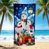 1Pc Snowmen Christmas Beach Towel, Quick Dry, Multi-Use for Beach Pool Gym Yoga Home Travel, Christmas, Halloween, Xmas Gift S21
