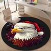 1pc Eagle Christmas Office Round Area Rug,  Mat Suitable ForOffice, Under Office Chairs Bedroom Living Room Home Decor, Room Deco