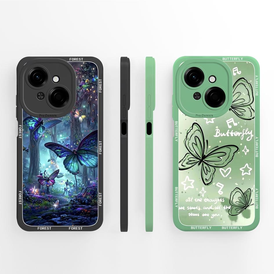 Do etui na telefon Tecno Pova 4 5 6 Pro Neo 3 Pop 8 9 z płynnego silikonu, modny mały miś, słodki, pulchny kot, miękka ochrona aparatu, torby na telefony do Tecno Capa