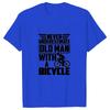 Herren T-Shirt Unterschätze niemals einen alten Mann mit einem Fahrrad Aufdruck T-Shirts Sommer Kurzarm SCHWARZES T-Shirt Tees Übergroßes Camiseta